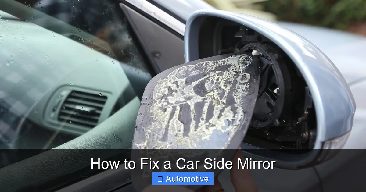 How to Fix a Car Side Mirror