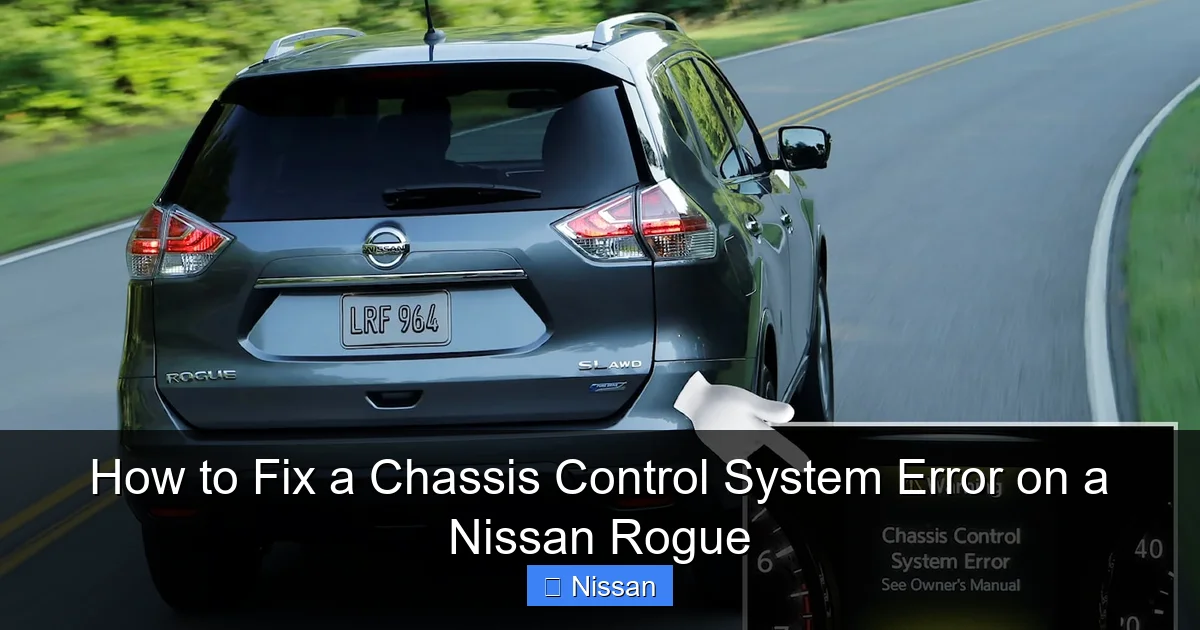 How to Fix a Chassis Control System Error on a Nissan Rogue