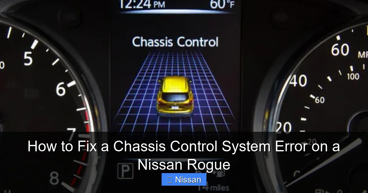 How to Fix a Chassis Control System Error on a Nissan Rogue