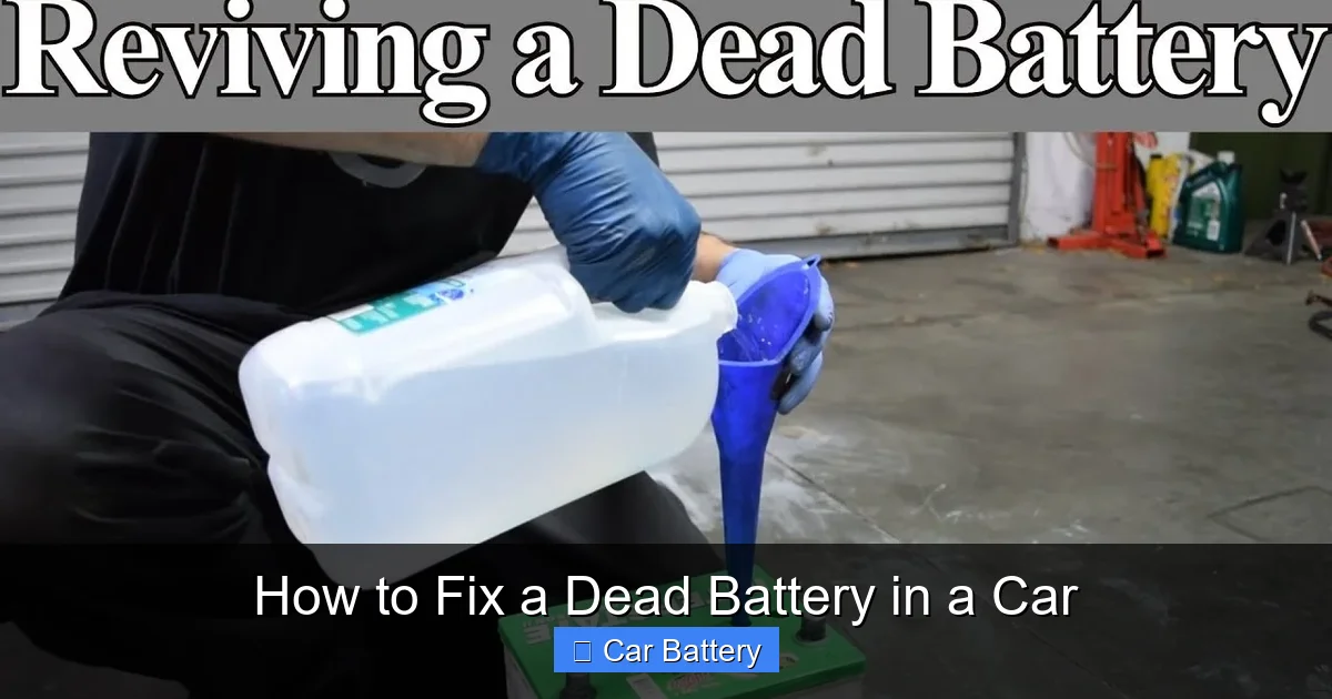 How to Fix a Dead Battery in a Car