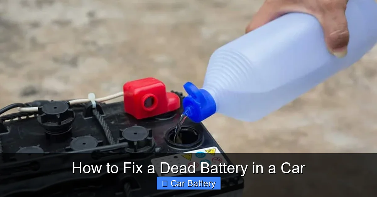 How to Fix a Dead Battery in a Car