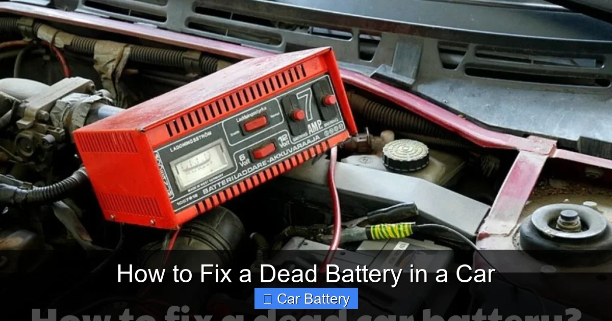 How to Fix a Dead Battery in a Car