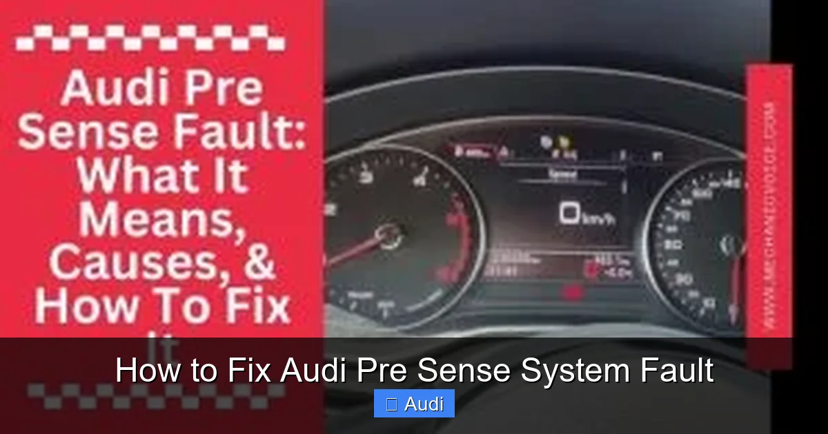 How to Fix Audi Pre Sense System Fault