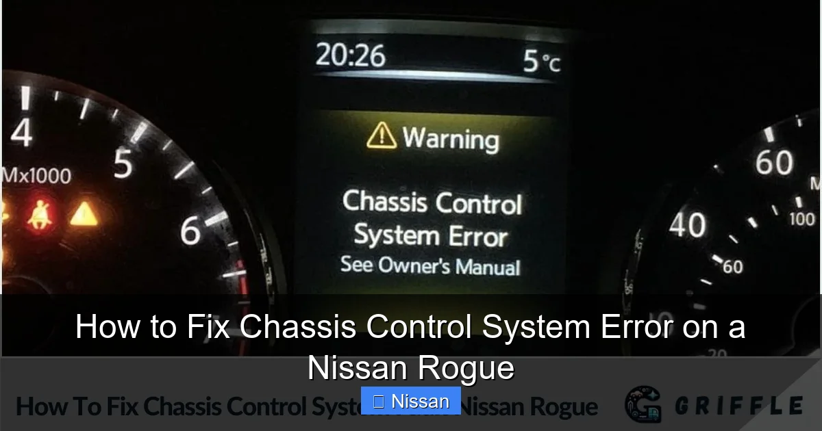 How to Fix Chassis Control System Error on a Nissan Rogue