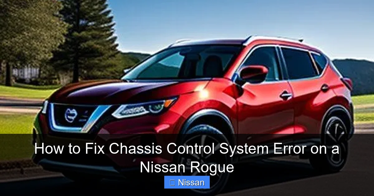 How to Fix Chassis Control System Error on a Nissan Rogue