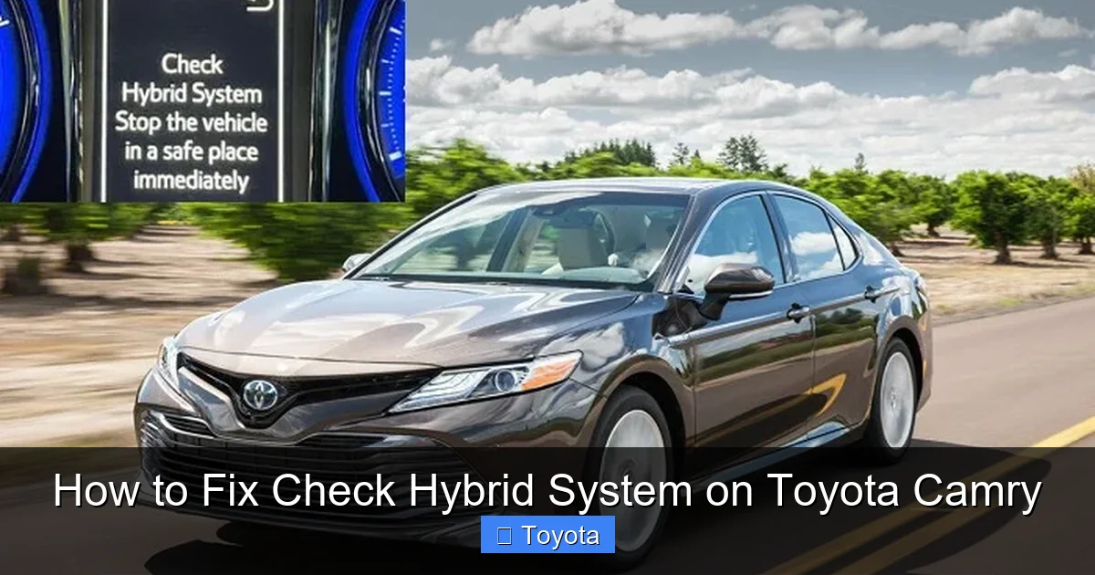 How to Fix Check Hybrid System on Toyota Camry