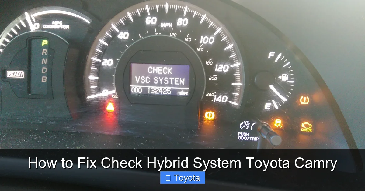 How to Fix Check Hybrid System Toyota Camry