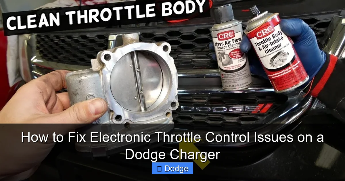 How to Fix Electronic Throttle Control Issues on a Dodge Charger