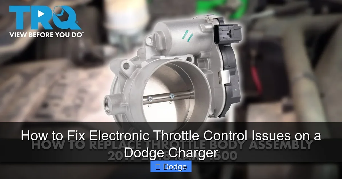 How to Fix Electronic Throttle Control Issues on a Dodge Charger
