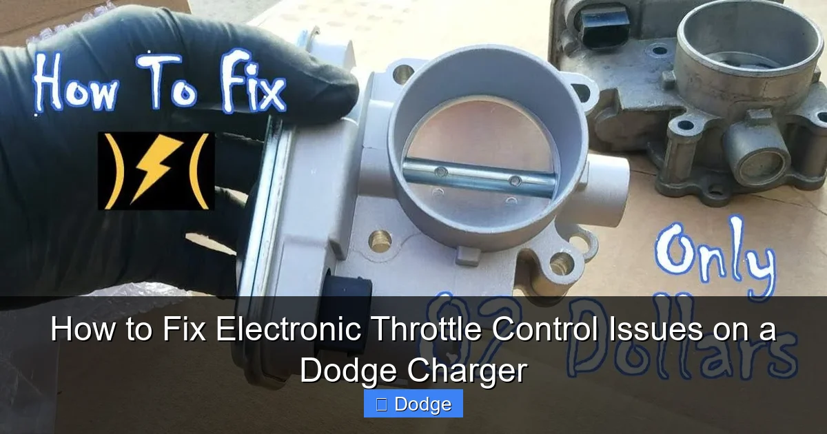 How to Fix Electronic Throttle Control Issues on a Dodge Charger