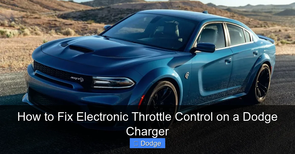 How to Fix Electronic Throttle Control on a Dodge Charger