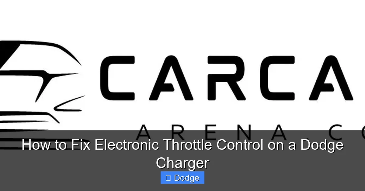 How to Fix Electronic Throttle Control on a Dodge Charger