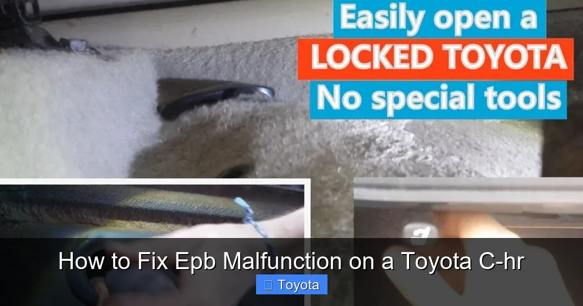 How to Fix Epb Malfunction on a Toyota C-hr