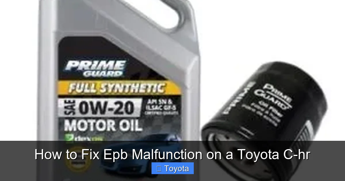 How to Fix Epb Malfunction on a Toyota C-hr