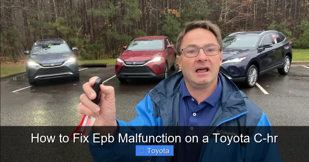 How to Fix Epb Malfunction on a Toyota C-hr