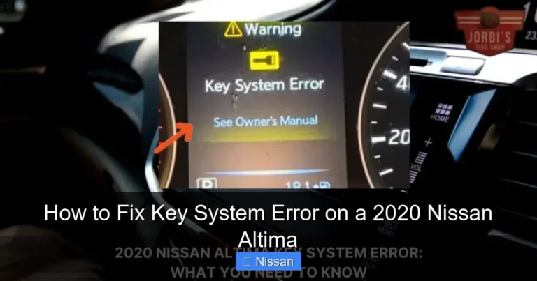 How to Fix Key System Error on a 2020 Nissan Altima