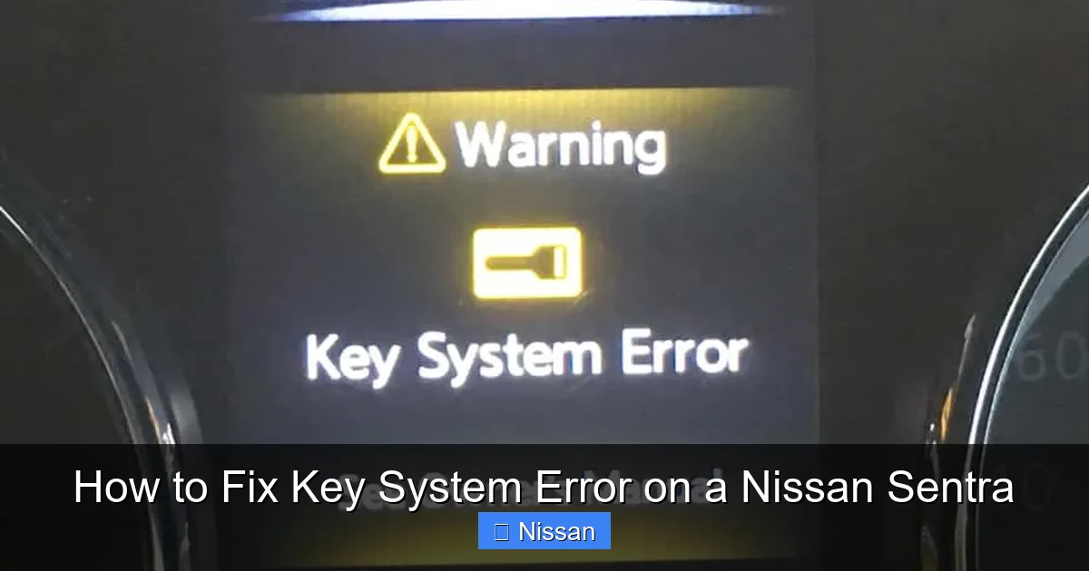 How to Fix Key System Error on a Nissan Sentra