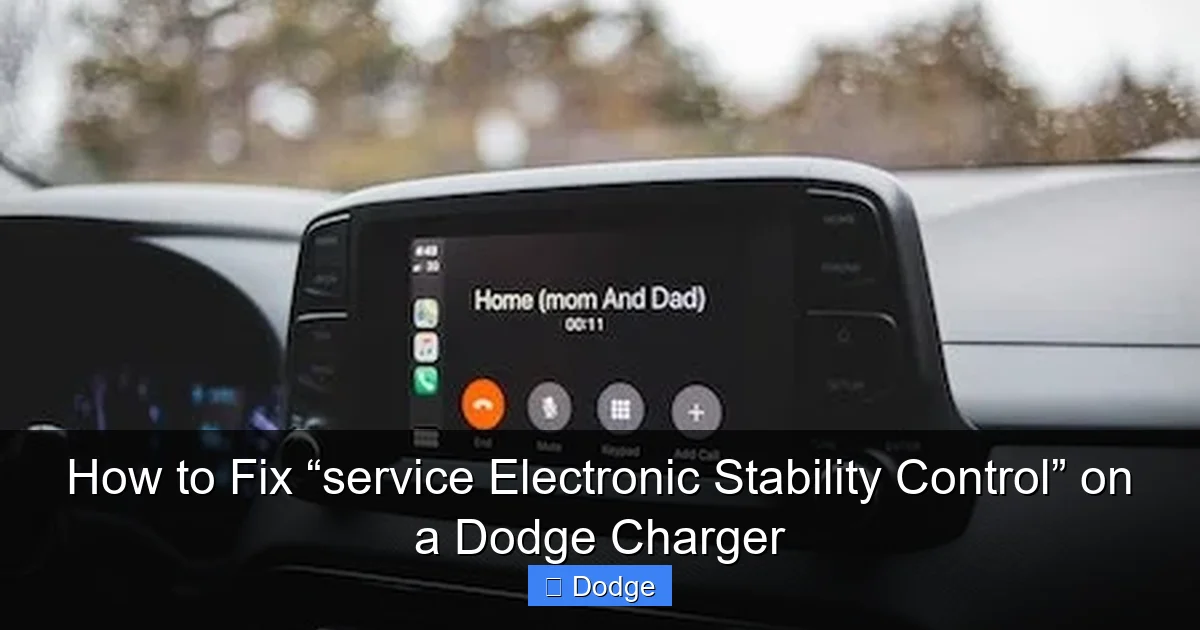 How to Fix “service Electronic Stability Control” on a Dodge Charger