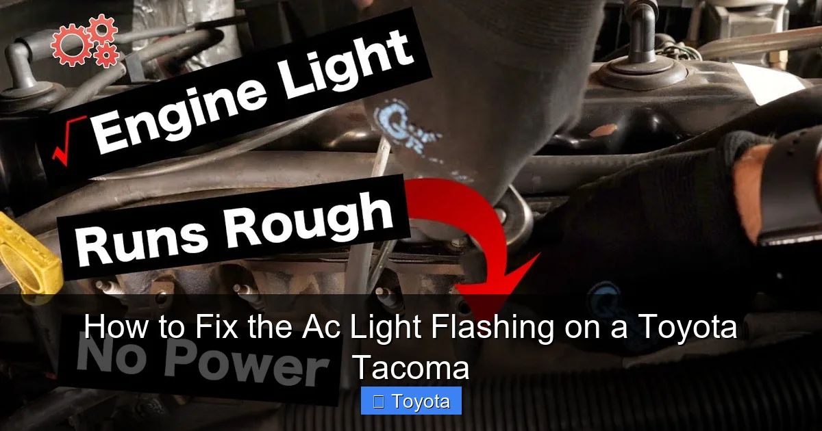 How to Fix the Ac Light Flashing on a Toyota Tacoma
