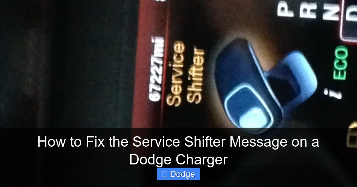 How to Fix the Service Shifter Message on a Dodge Charger