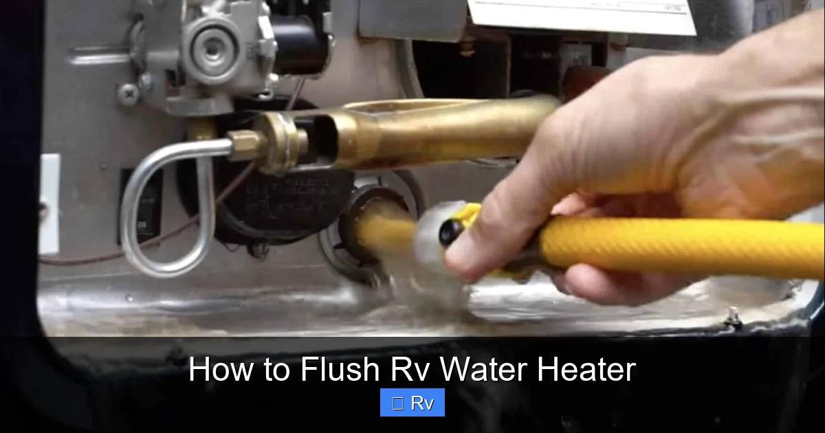How to Flush Rv Water Heater