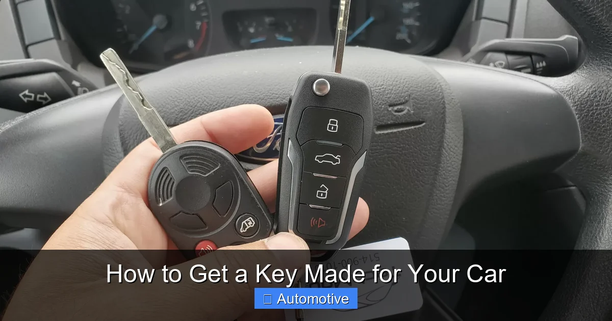 How to Get a Key Made for Your Car
