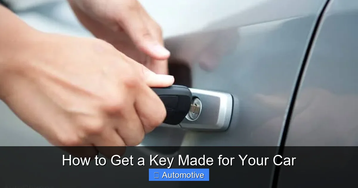 How to Get a Key Made for Your Car