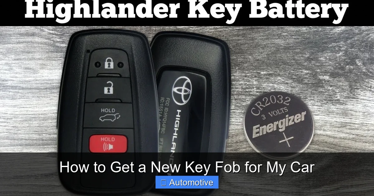 How to Get a New Key Fob for My Car