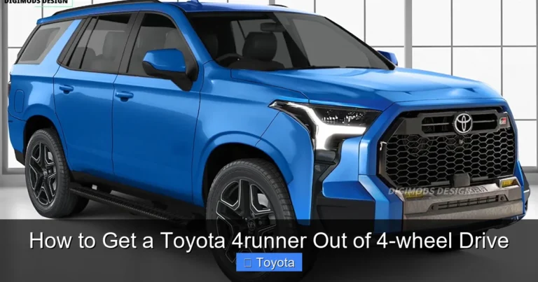 How to Get a Toyota 4runner Out of 4-wheel Drive