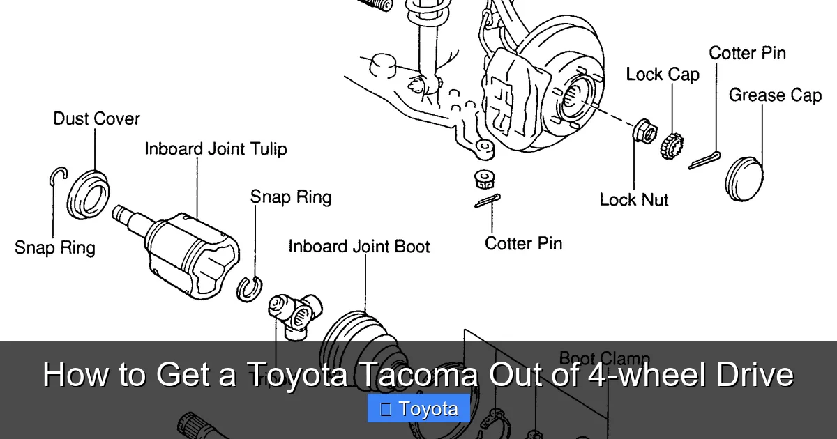 How to Get a Toyota Tacoma Out of 4-wheel Drive