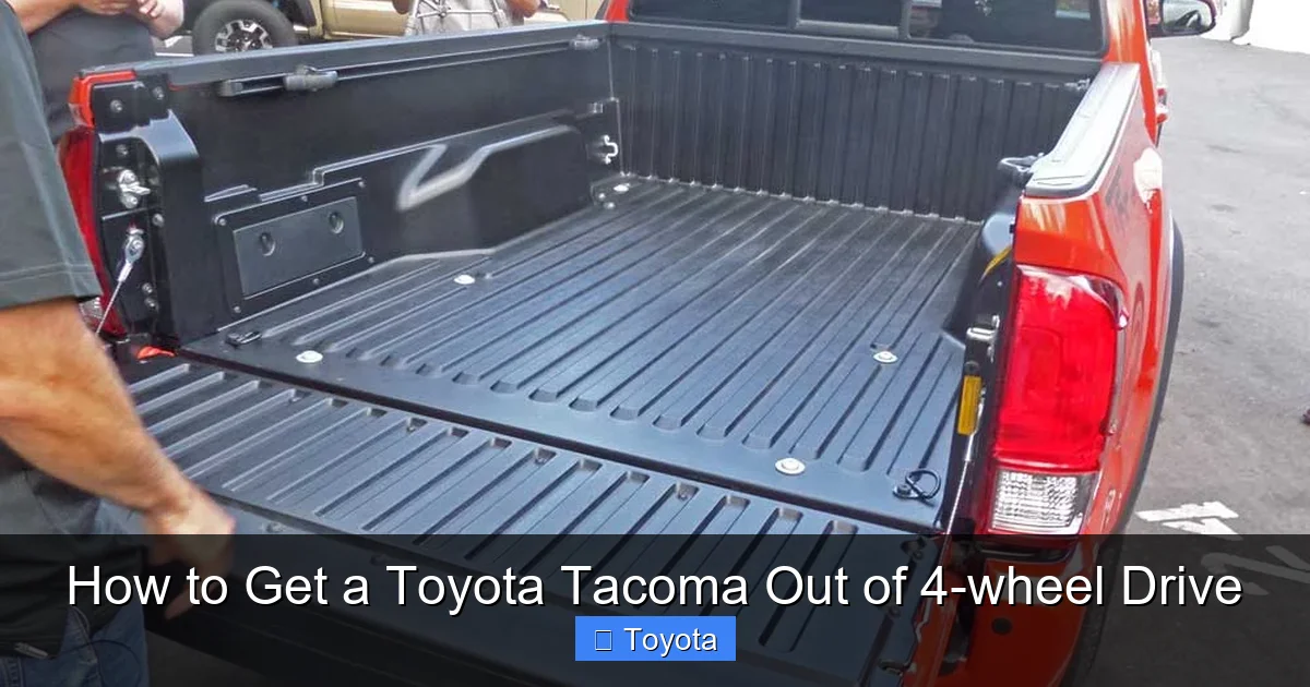 How to Get a Toyota Tacoma Out of 4-wheel Drive