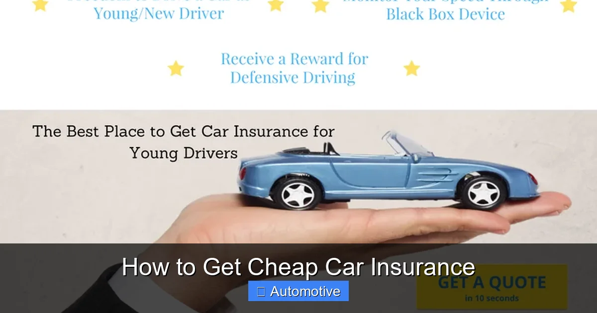 How to Get Cheap Car Insurance