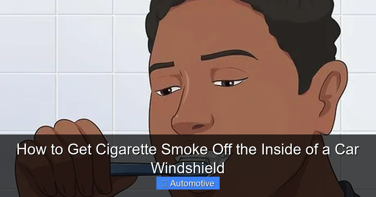 How to Get Cigarette Smoke Off the Inside of a Car Windshield