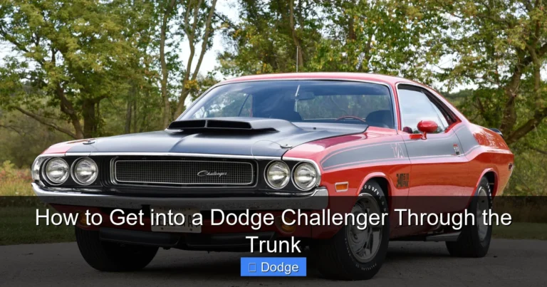 How to Get into a Dodge Challenger Through the Trunk