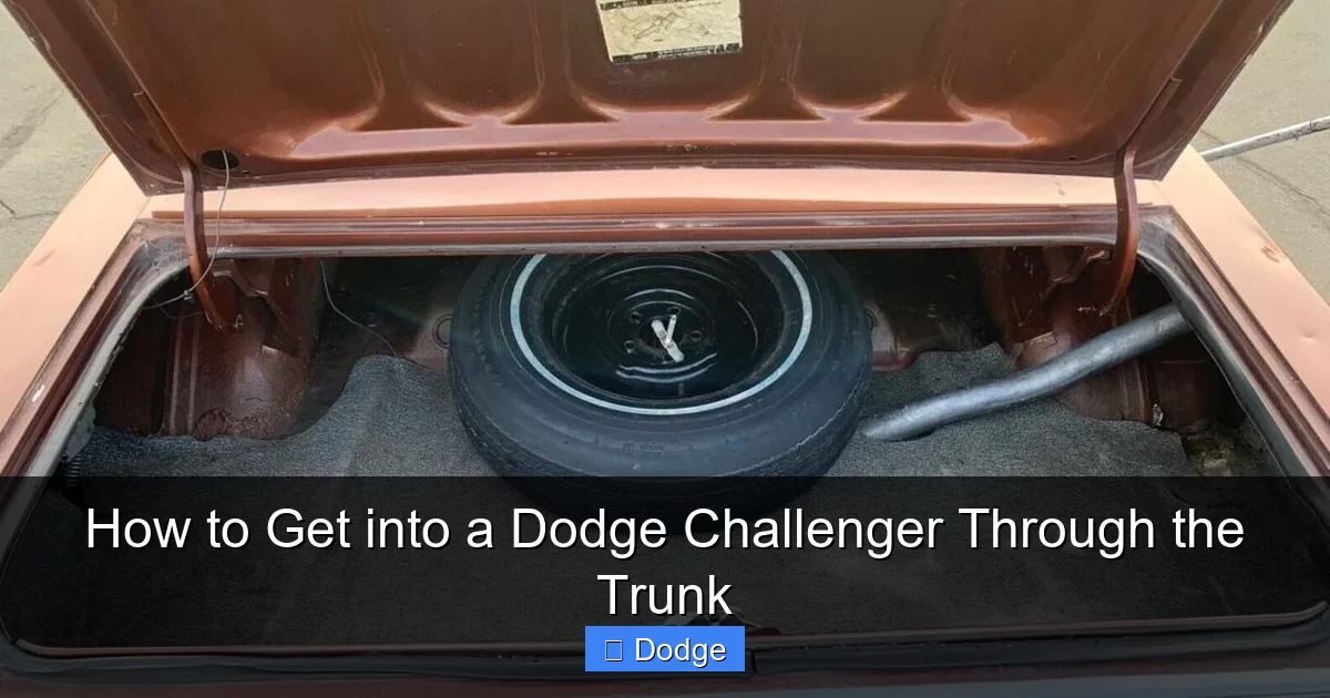 How to Get into a Dodge Challenger Through the Trunk