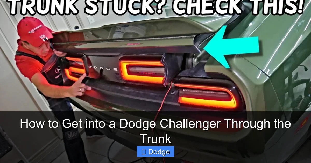 How to Get into a Dodge Challenger Through the Trunk