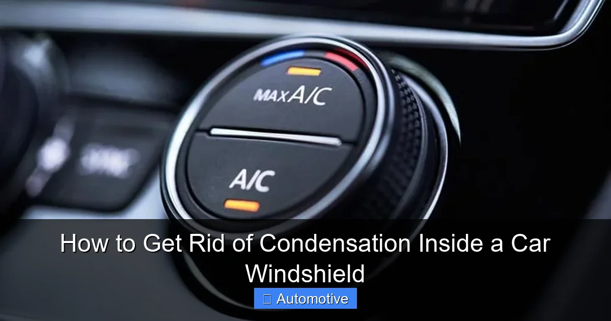 How to Get Rid of Condensation Inside a Car Windshield