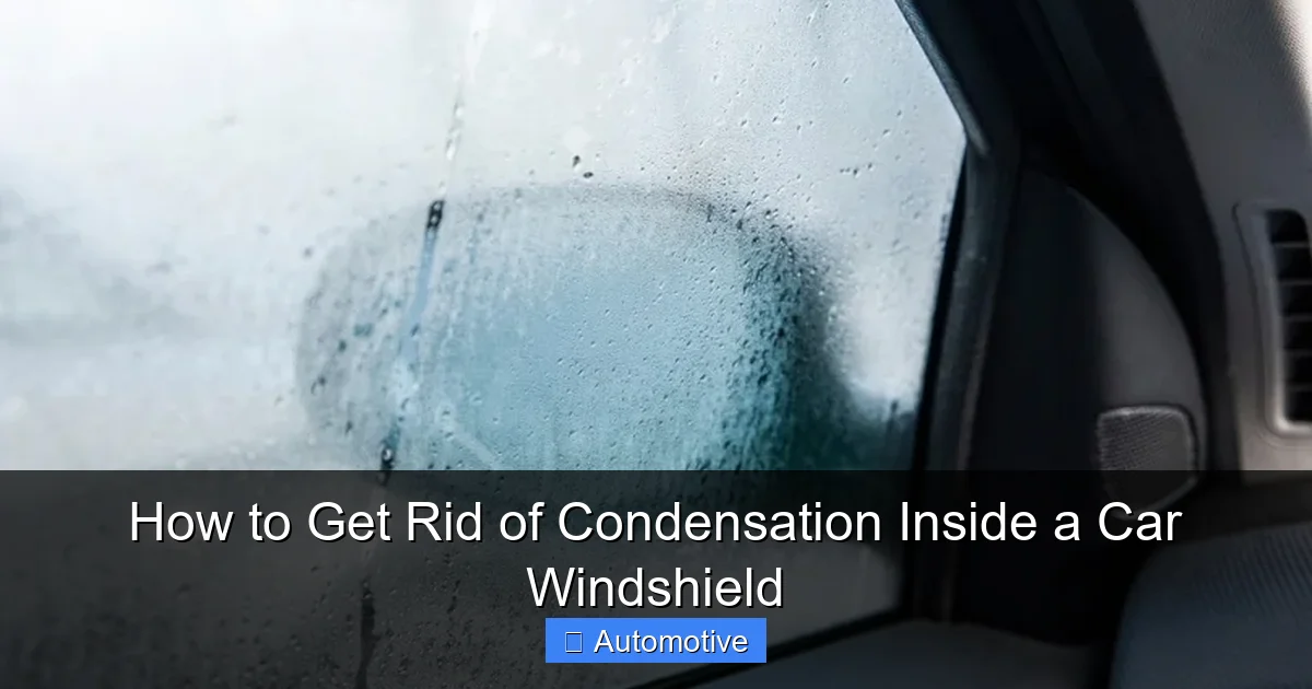 How to Get Rid of Condensation Inside a Car Windshield