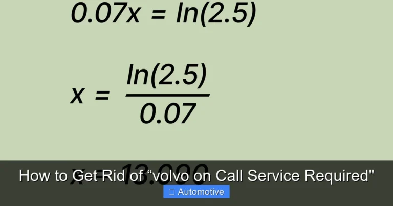 How to Get Rid of “volvo on Call Service Required"