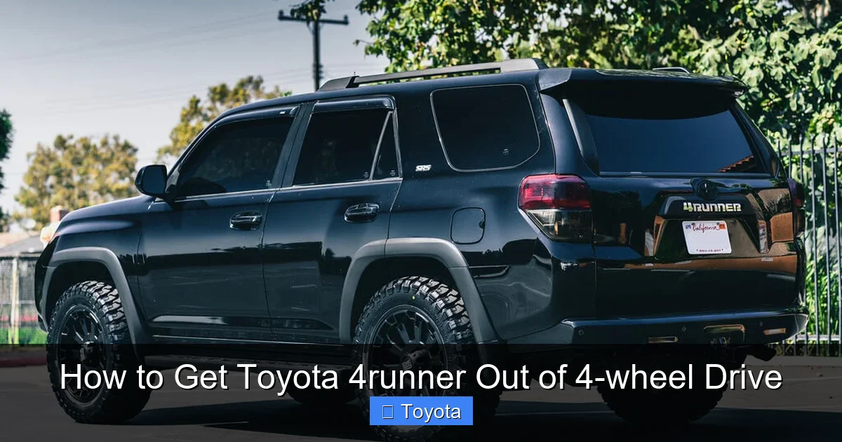 How to Get Toyota 4runner Out of 4-wheel Drive