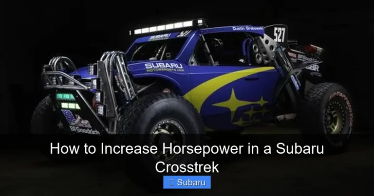 How to Increase Horsepower in a Subaru Crosstrek