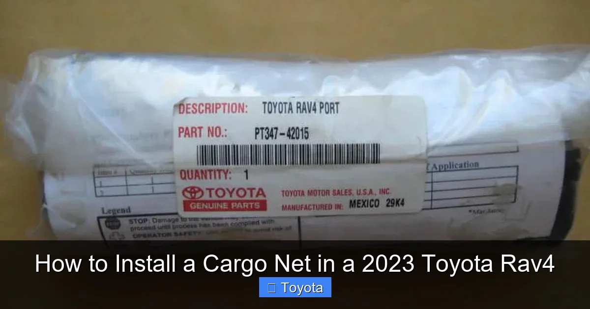 How to Install a Cargo Net in a 2023 Toyota Rav4