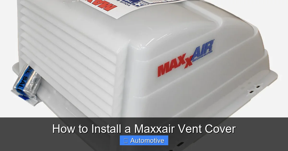 How to Install a Maxxair Vent Cover