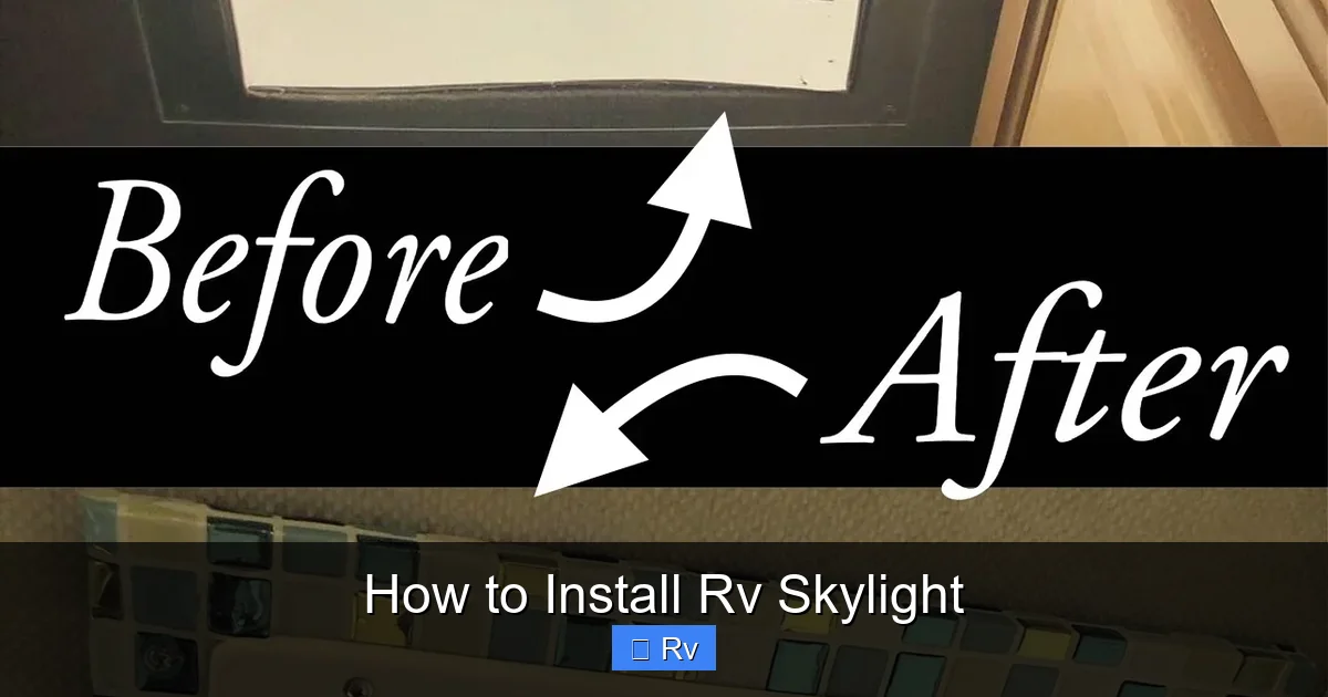 How to Install Rv Skylight