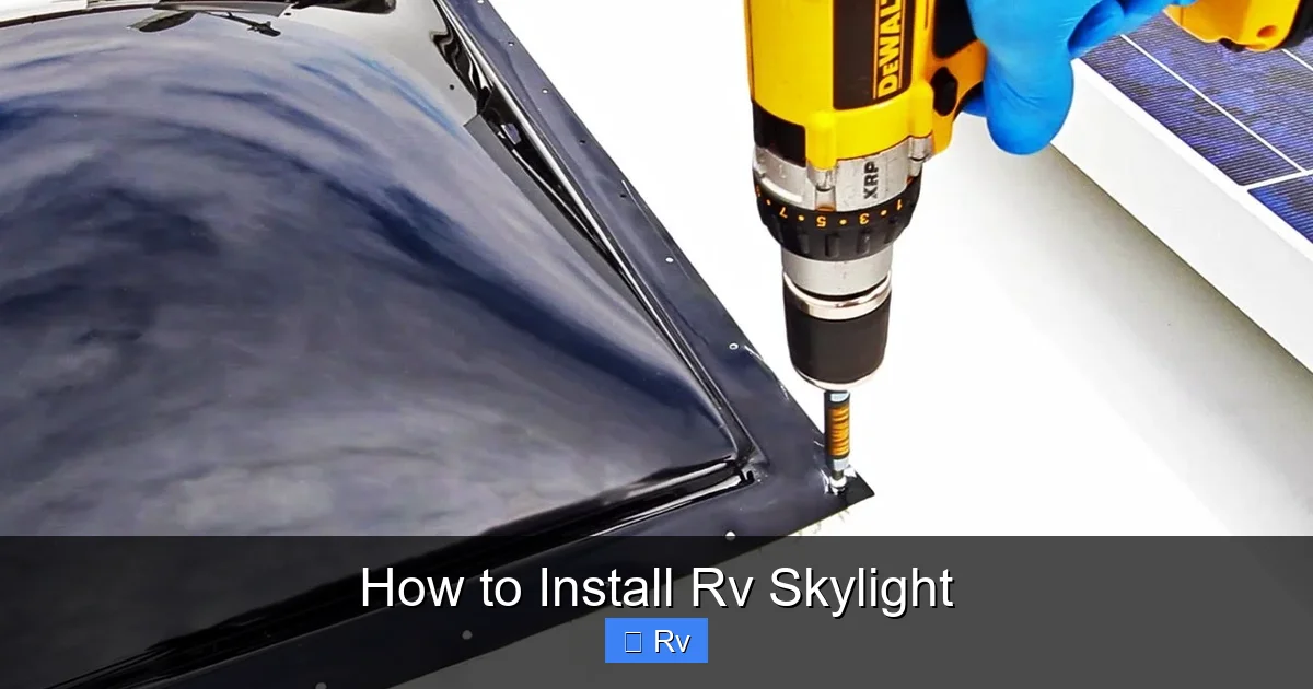 How to Install Rv Skylight