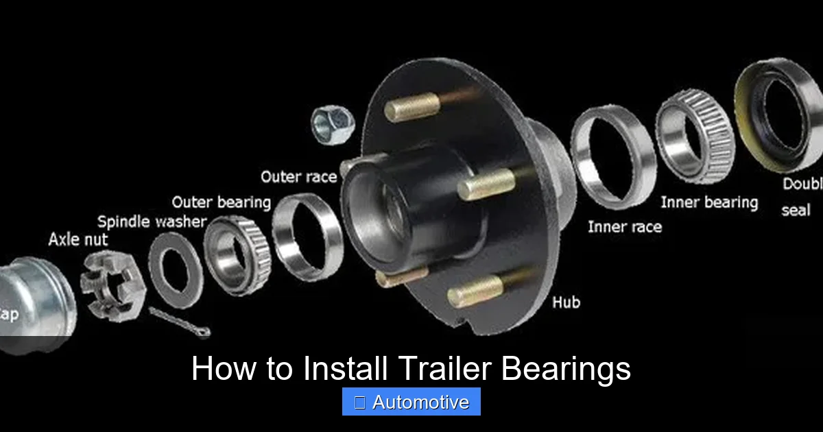 How to Install Trailer Bearings