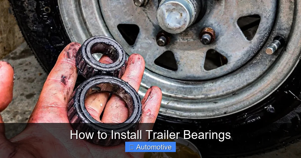 How to Install Trailer Bearings