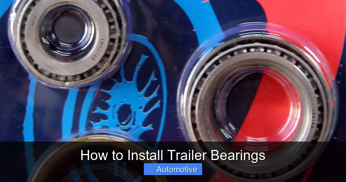 How to Install Trailer Bearings