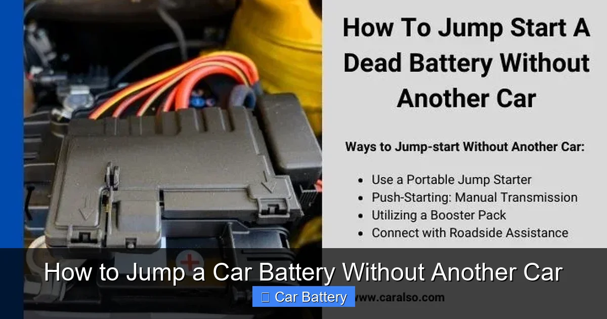 How to Jump a Car Battery Without Another Car