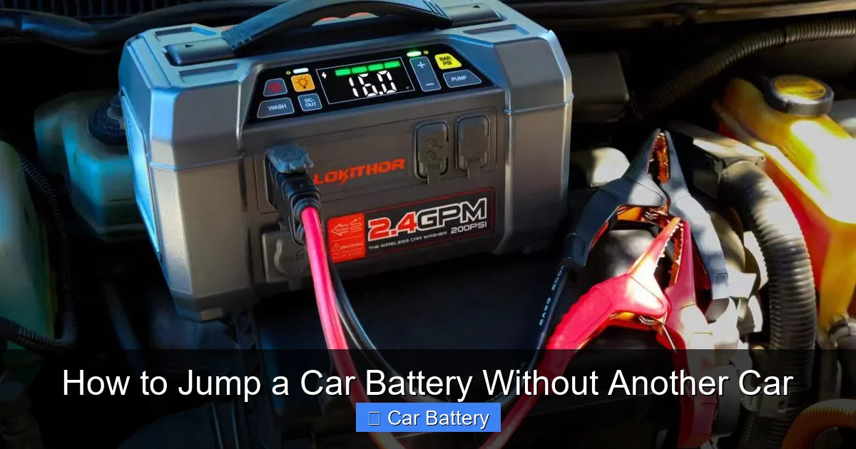 How to Jump a Car Battery Without Another Car
